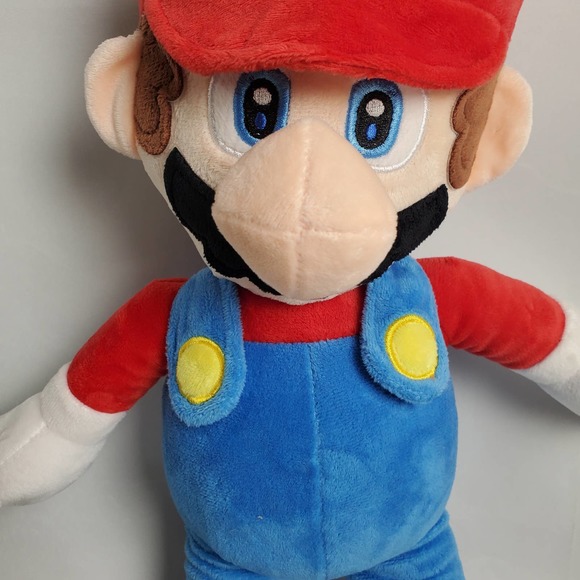Nintendo Super Mario Plush Mario 16" Stuffed Animal Red Blue - Picture 4 of 6